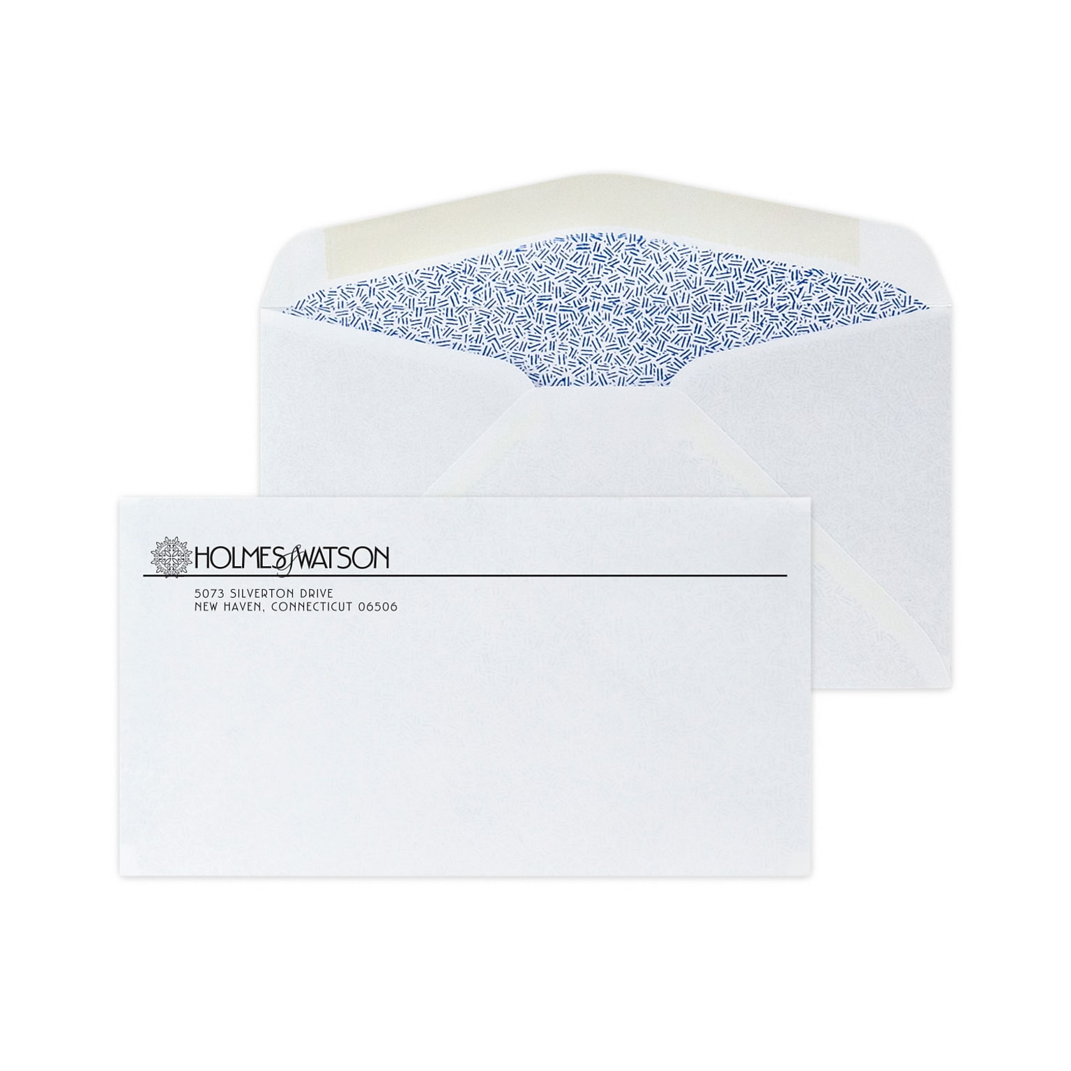 Custom #6-3/4 Diagonal Seam Standard Envelopes with Security Tint, 3 5/8 x 6 1/2, 24# White Wove, 1 Standard Ink, 250 / Pack
