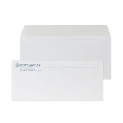 Custom #9 Peel and Seal Envelopes, 3 7/8 x 8 7/8, 24# White Wove, 1 Custom Ink, 250 / Pack