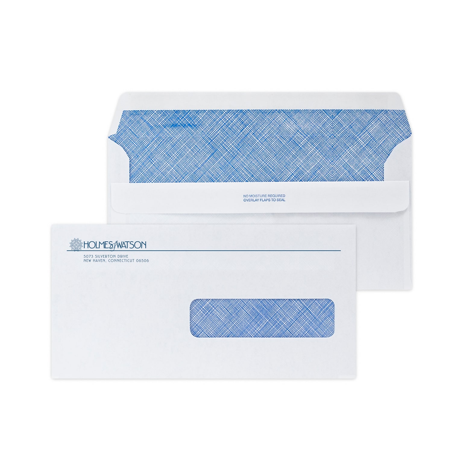 Custom 4-1/2 x 9 Insurance Claim Right Window Self Seal Envelopes with Security Tint, 24# White Wove, 1 Custom Ink, 250 / Pack