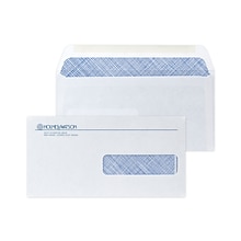 Custom 4-1/2 x 9 Insurance Claim Right Window Standard Envelopes with Security Tint, 24# White Wov
