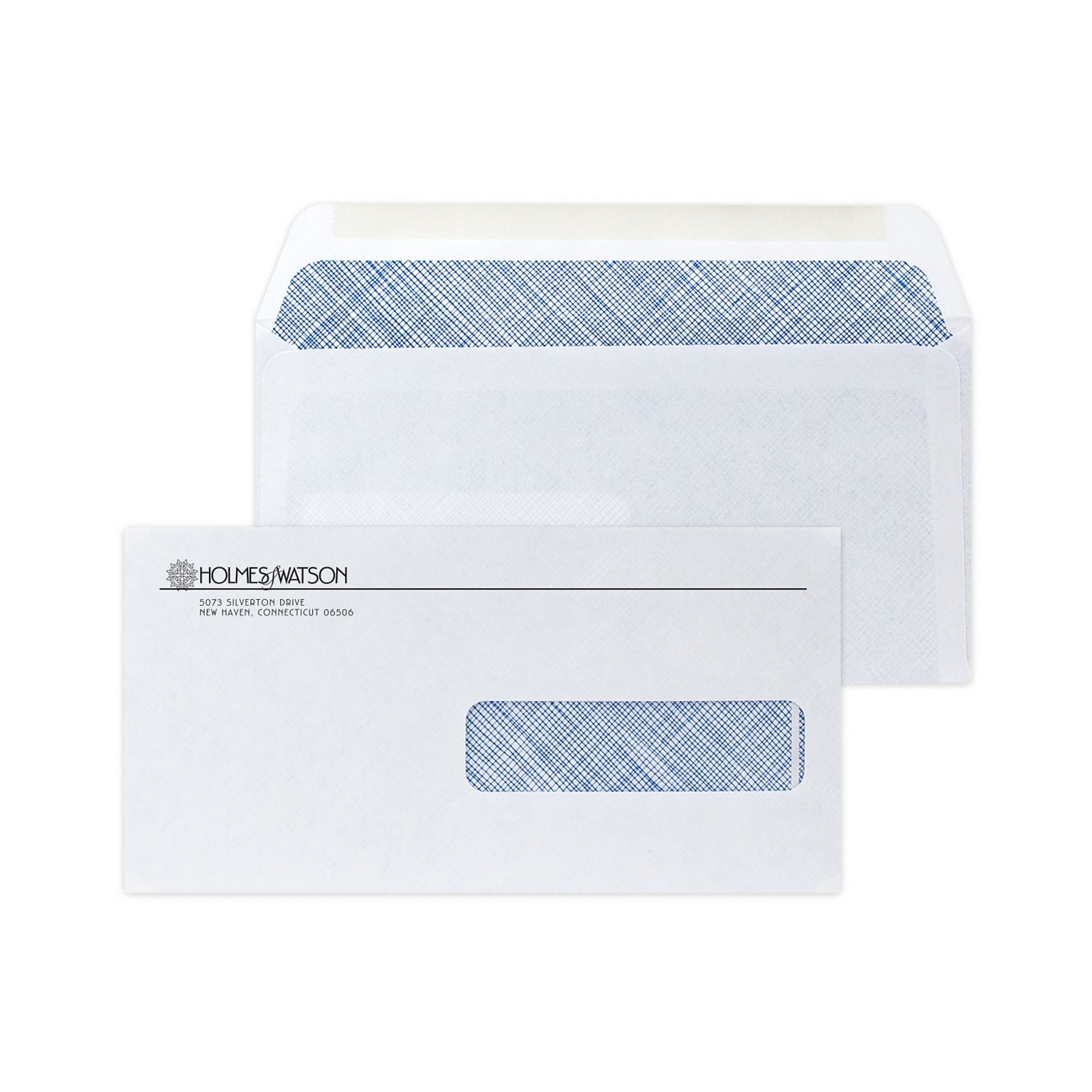 Custom 4-1/2 x 9 Insurance Claim Right Window Standard Envelopes with Security Tint, 24# White Wove, 1 Standard Ink, 250/Pack