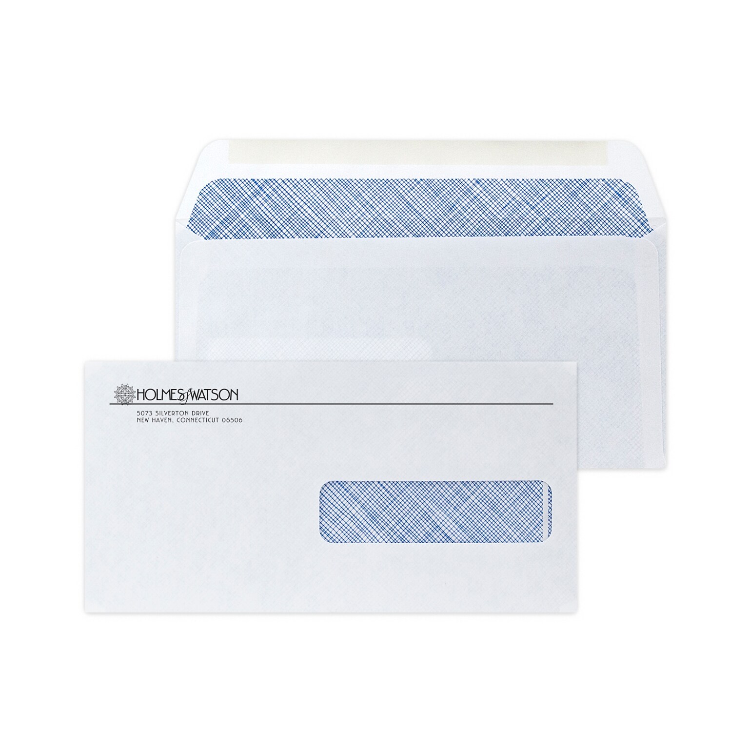 Custom 4-1/2 x 9 Insurance Claim Right Window Standard Envelopes with Security Tint, 24# White Wove, 1 Standard Ink, 250/Pack