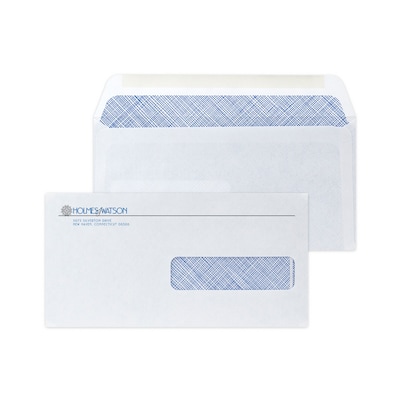 Custom 4-1/2 x 9 Insurance Claim Right Window Standard Envelopes with Security Tint, 24# White Wov