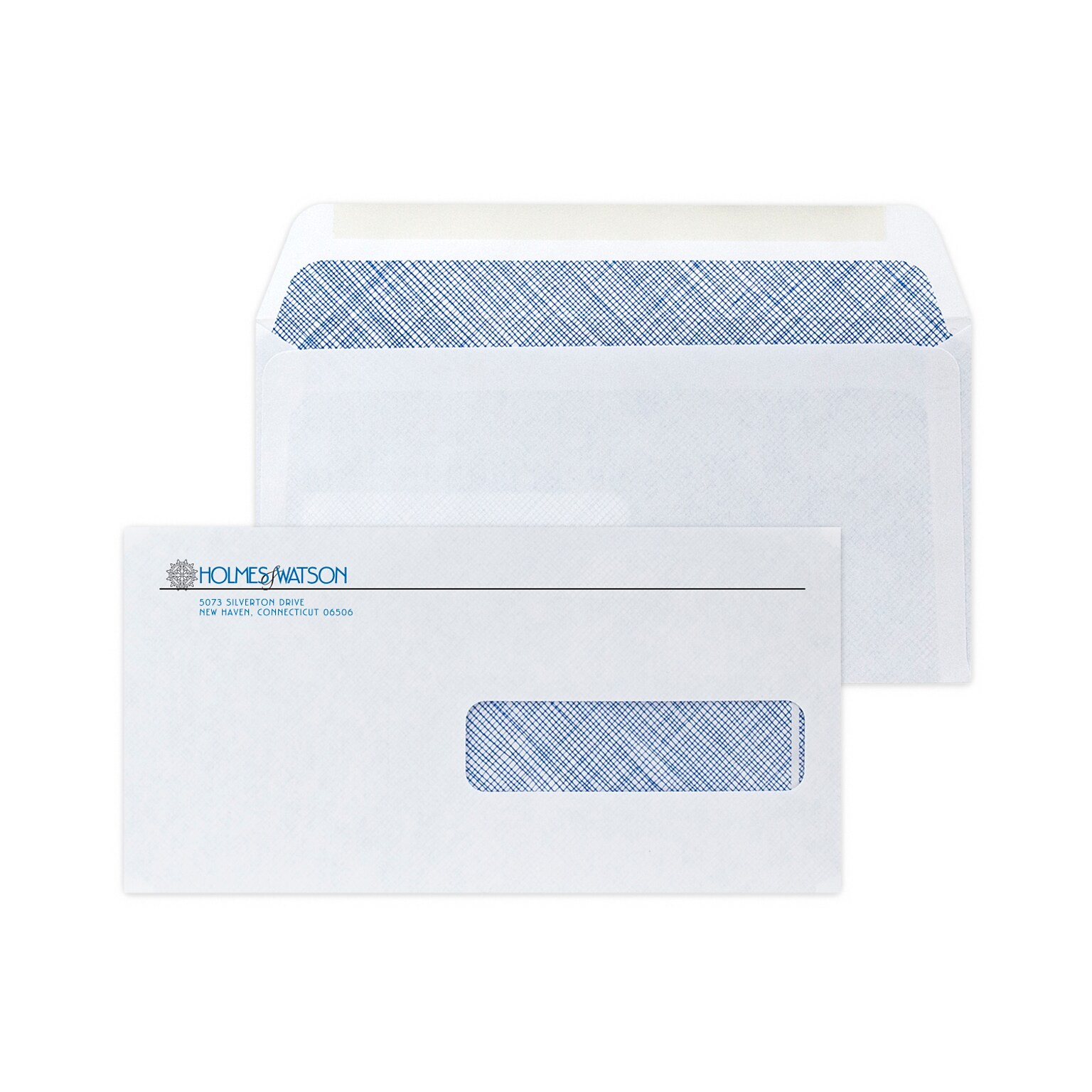 Custom 4-1/2 x 9 Insurance Claim Right Window Standard Envelopes with Security Tint, 24# White Wove, 2 Standard Inks, 250/Pack