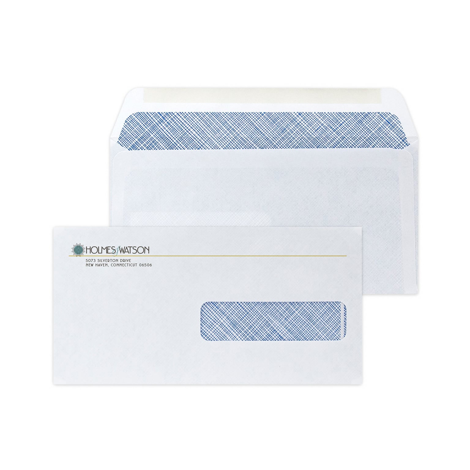 Custom Full Color 4-1/2 x 9 Insurance Claim Right Window Standard Envelopes with Security Tint, 24# White Wove, 250 / Pack