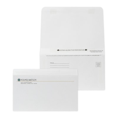 Custom Full Color 4-1/4x6-1/2 Double-Duty Statement Standard Remittance Envelopes with Security Ti