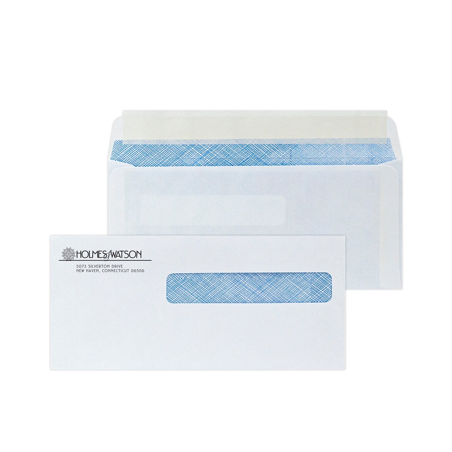 Custom 4 x 9 ADA Dental Claim Peel and Seal Right Window Envelopes with Security Tint, 24# White Wove, 1 Standard Ink, 250/Pack