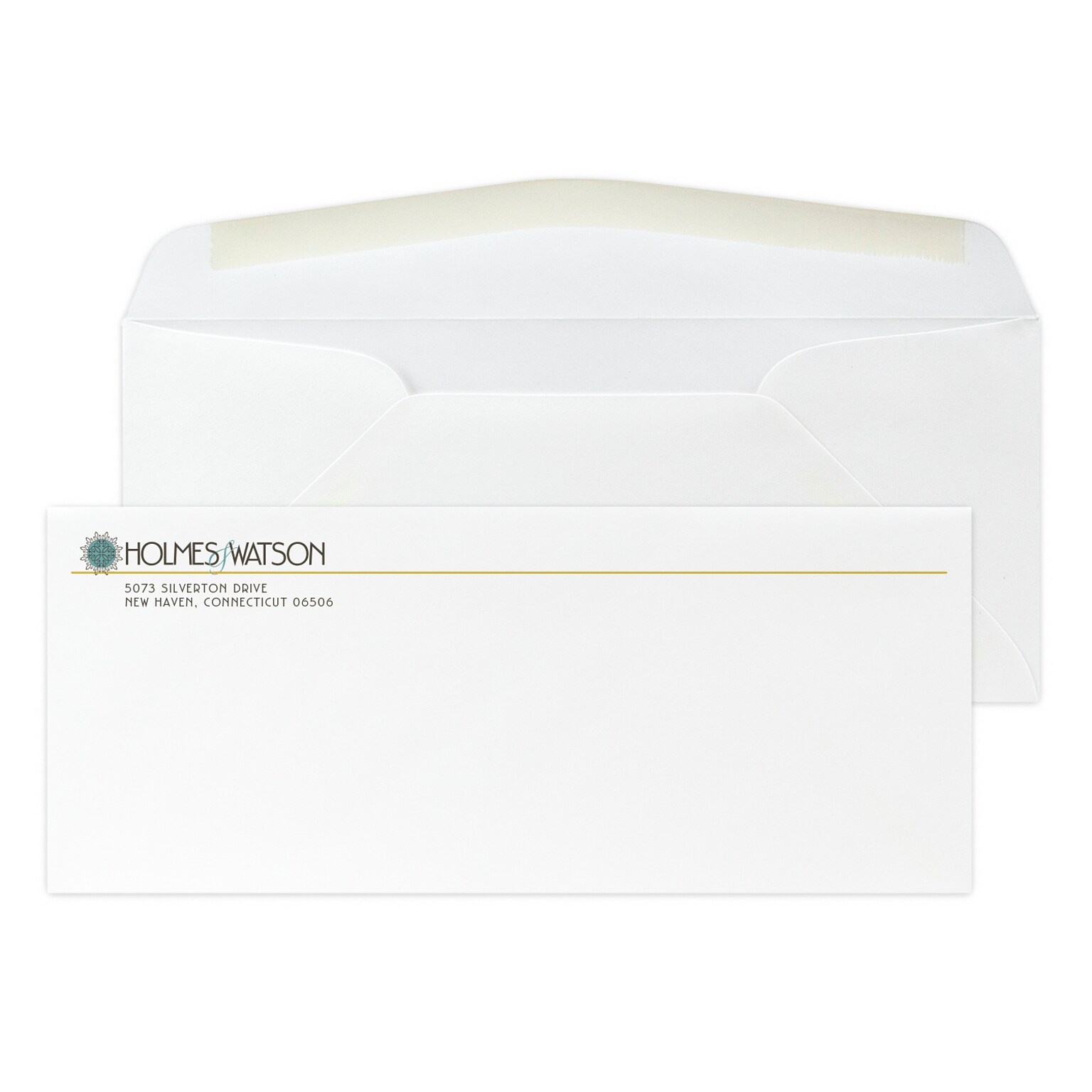 Custom Full Color #10 Stationery Envelopes, 4 1/8 x 9 1/2, 24# CLASSIC® CREST Solar White, Flat Ink, 250 / Pack