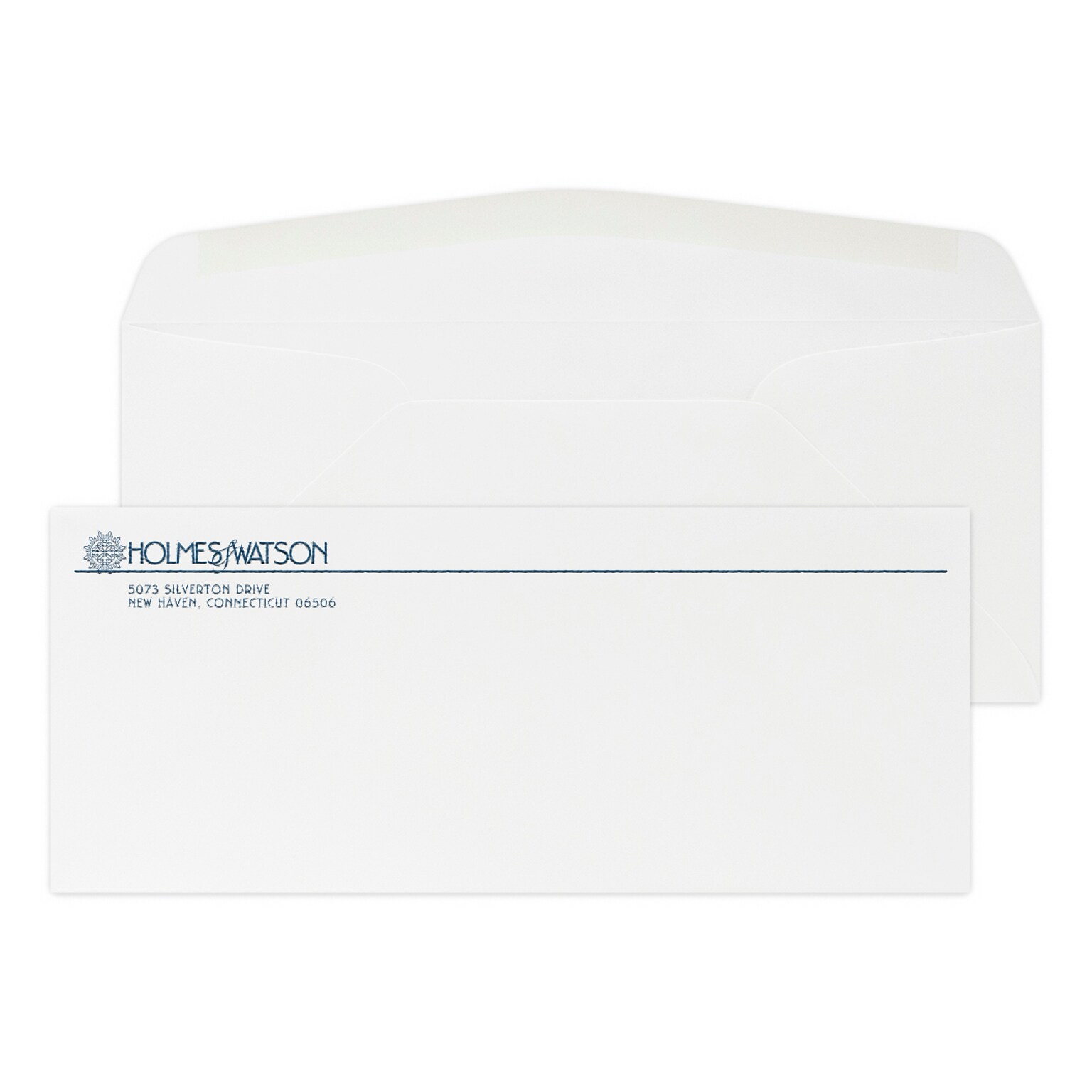 Custom #10 Stationery Envelopes, 4 1/8 x 9 1/2, 24# White Bond, 1 Custom Raised Ink, 250 / Pack