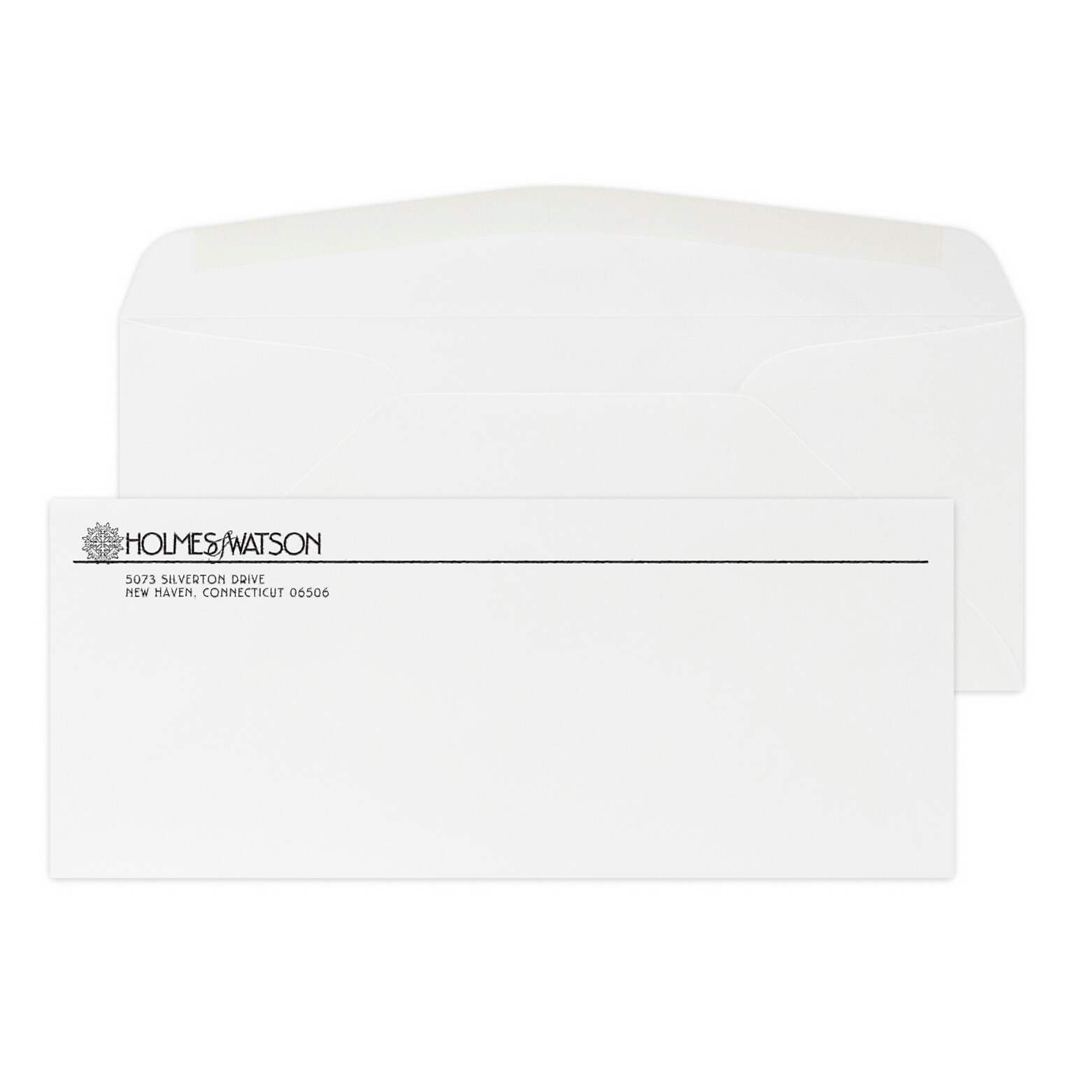 Custom #10 Stationery Envelopes, 4 1/8 x 9 1/2, 24# White Bond, 1 Standard Raised Ink, 250 / Pack