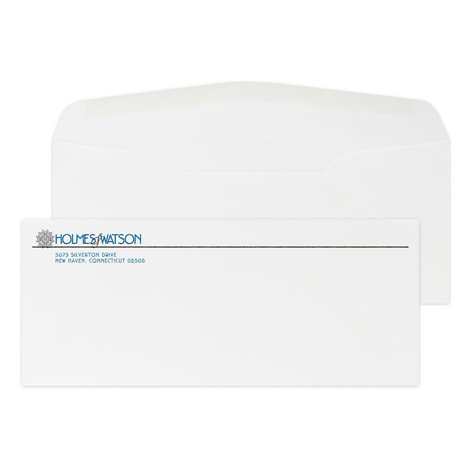 Custom #10 Stationery Envelopes, 4 1/8 x 9 1/2, 24# White Bond, 2 Standard Raised Inks, 250 / Pack