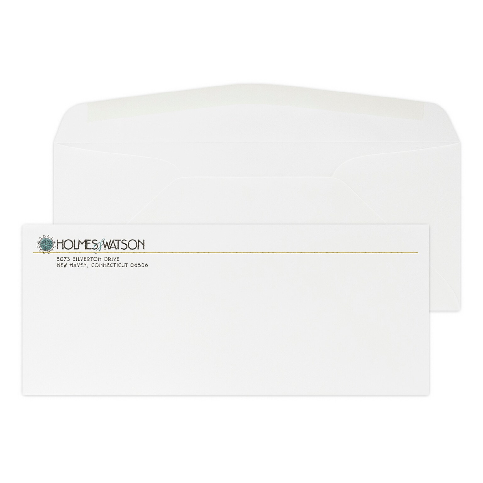 Custom Full Color #10 Stationery Envelopes, 4 1/8 x 9 1/2, 24# White Bond, Raised Ink, 250 / Pack