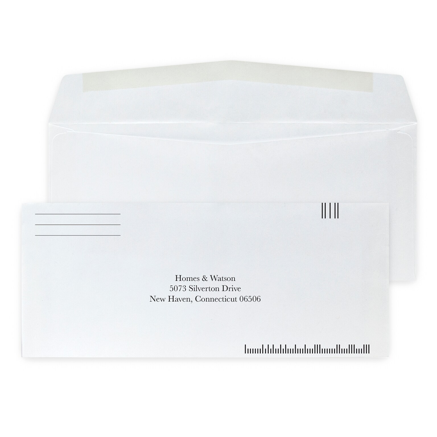 Custom #10 Barcode Standard Envelopes, 4 1/4 x 9 1/2, 24# White Stock with Recycled Logo, 1 Standard Ink, 250 / Pack