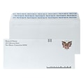 Custom #10 Barcode Pre-stamped Peel and Seal Envelopes, 4 1/4 x 9 1/2, 24# White Wove, 1 Standard