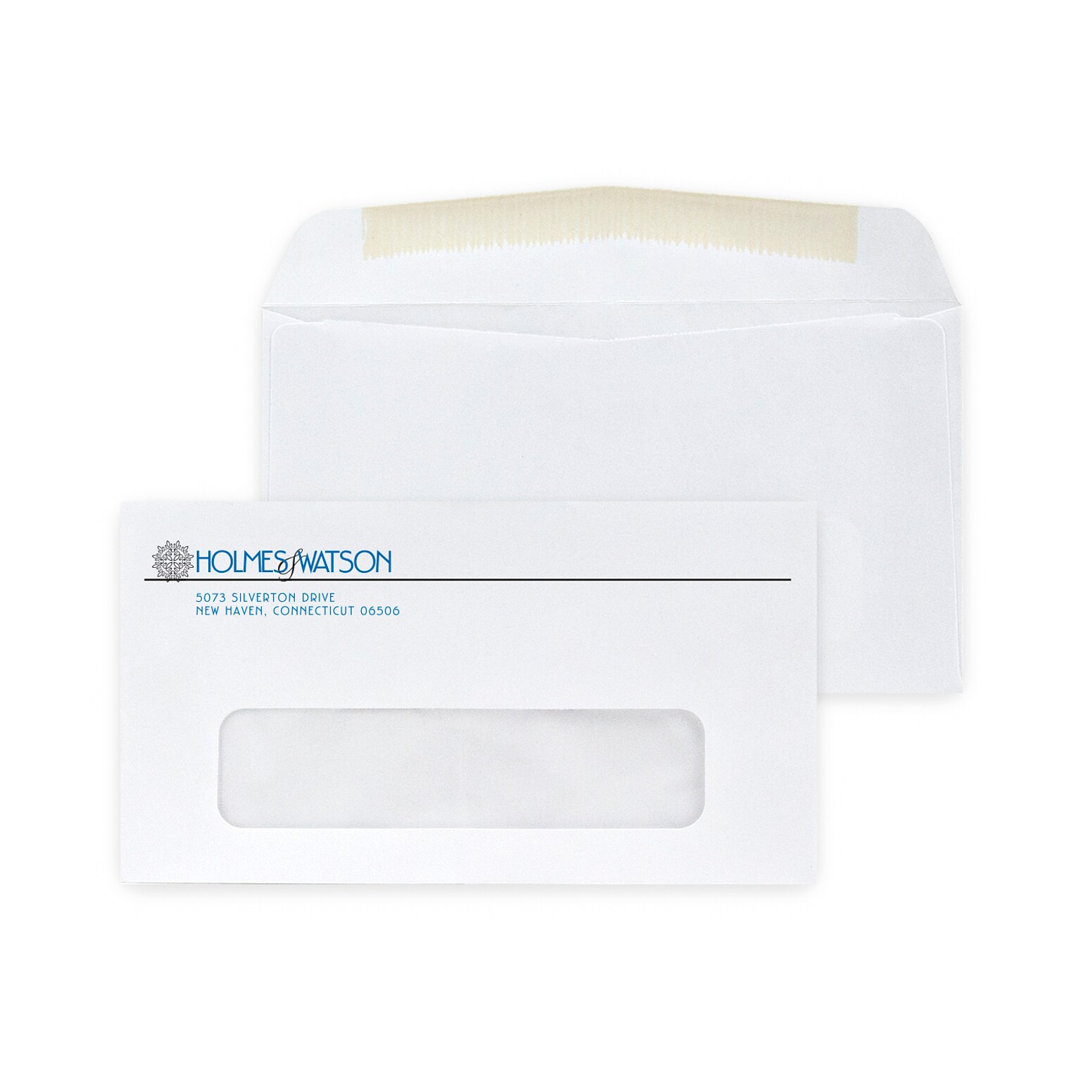 Custom #6-3/4 Window Envelopes, 3 5/8 x 6 1/2, 24# White Wove, 2 Standard Inks, 250 / Pack