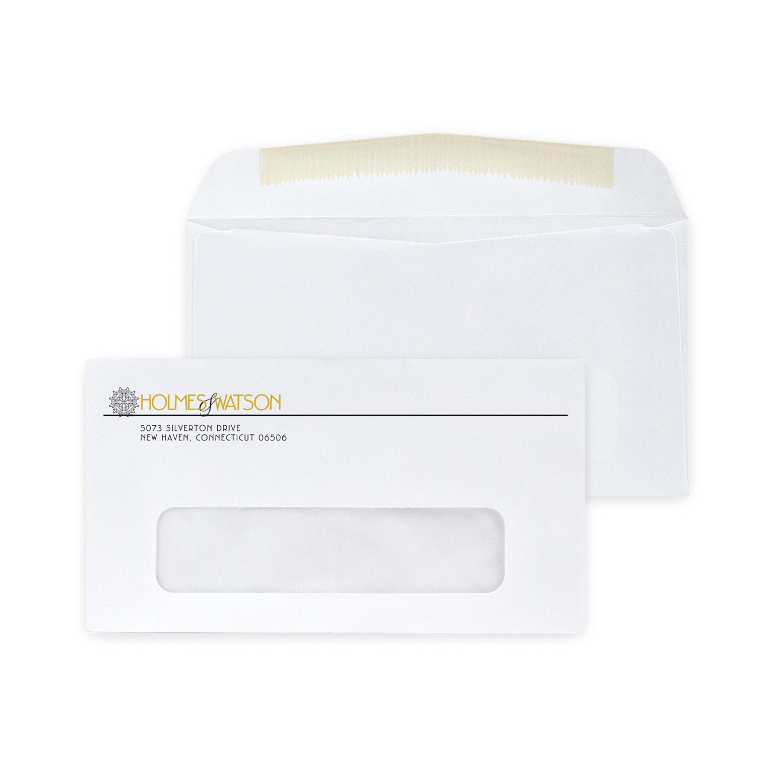 Custom #6-3/4 Window Envelopes, 3 5/8 x 6 1/2, 24# White Wove, 1 Standard and 1 Custom Inks, 250 / Pack