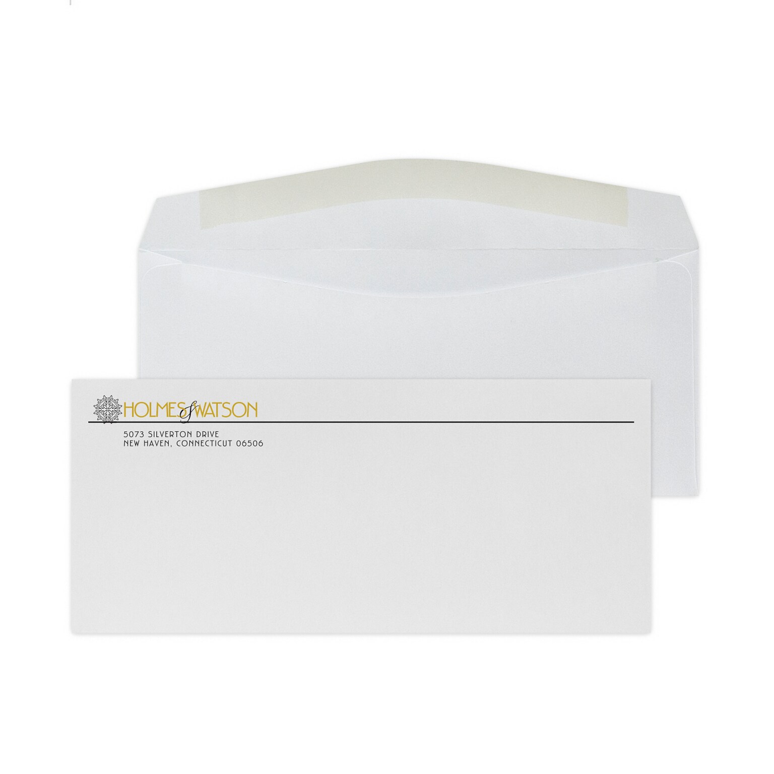 Custom #9 Standard Envelopes, 3 7/8 x 8 7/8, 24# White Wove, 1 Standard and 1 Custom Inks, 250 / Pack