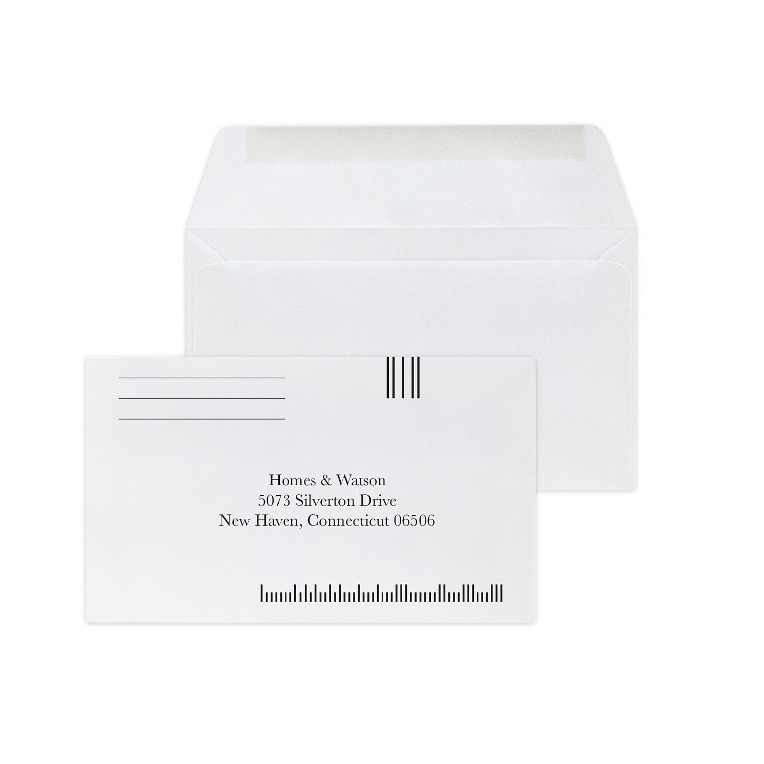 Custom #6-1/4 Barcode Standard Envelopes, 3 1/2 x 6, 24# White Wove, 1 Standard Ink, 250 / Pack