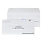 Custom #10 Barcode Self Seal Envelopes, 4 1/8" x 9 1/2", 24# White Wove, 1 Standard Ink, 250 / Pack