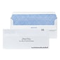 Custom #10 Barcode Self Seal Envelopes with Security Tint, 4 1/4" x 9 1/2", 24# White Wove, 1 Standard Ink, 250 / Pack