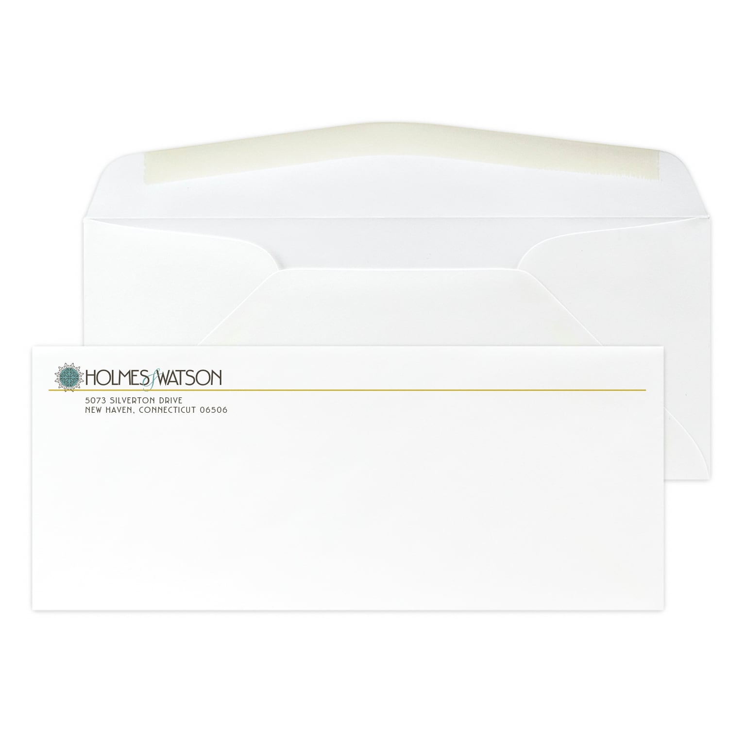 Custom Full Color #10 Stationery Envelopes, 4 1/4 x 9 1/2, 70# Cougar Opaque Smooth White, Flat Ink, 250 / Pack