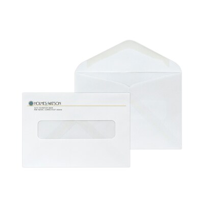 Custom Full Color 4-1/2 x 6-1/4 One Fold Billing Window Envelopes, 24# White Wove, 250 / Pack
