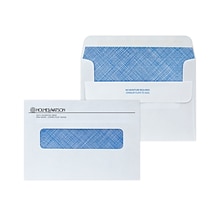 Custom 4-1/2 x 6-1/2 One Fold Self Seal Billing Window Envelopes with Security Tint, 24# White Wov