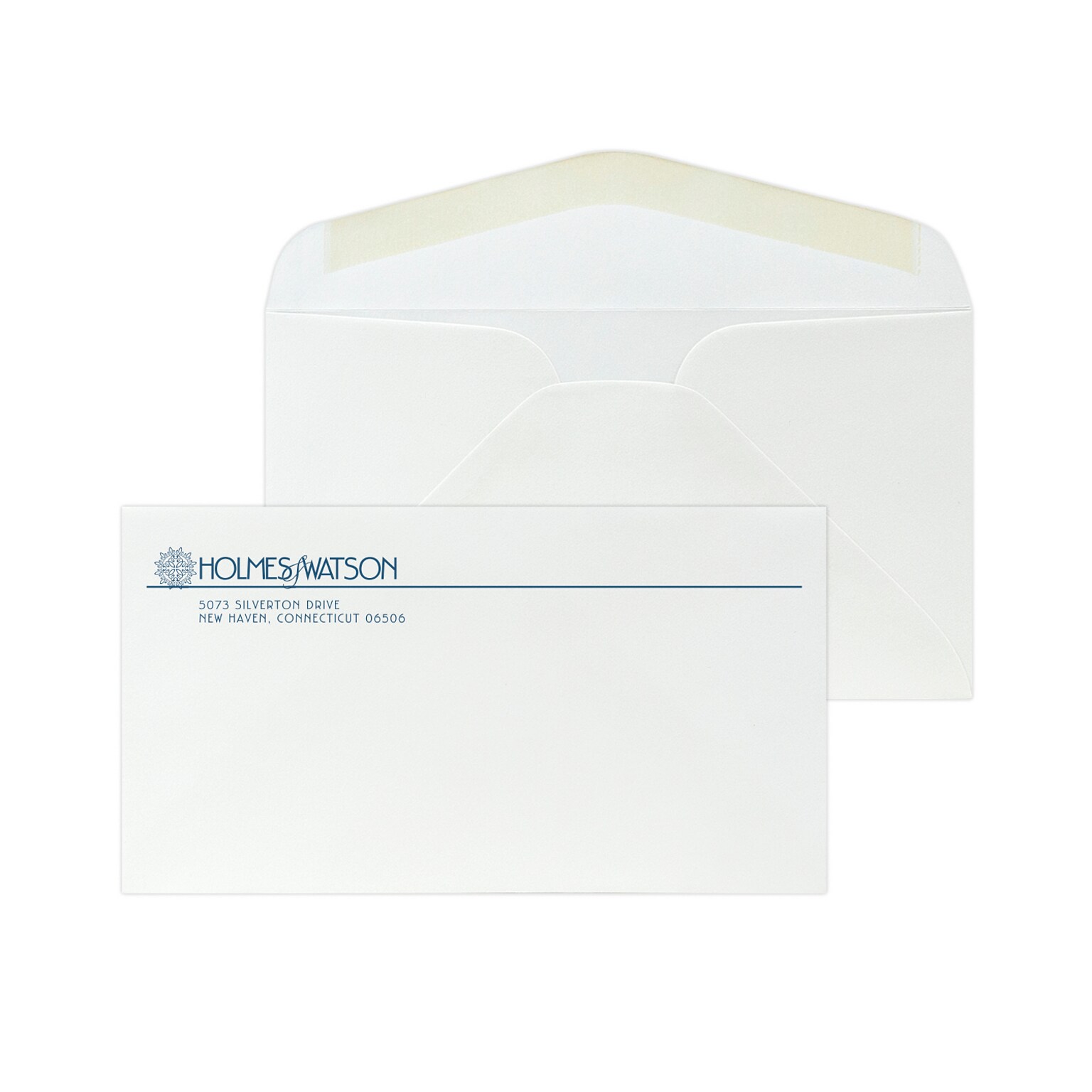 Custom #6-3/4 Standard Envelopes, 3 5/8 x 6 1/2, 24# White 25% Cotton Bond, 1 Custom Ink, 250 / Pack