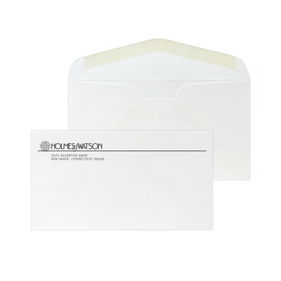 Custom #6-3/4 Standard Envelopes, 3 5/8 x 6 1/2, 24# White 25% Cotton Bond, 1 Standard Ink, 250 /