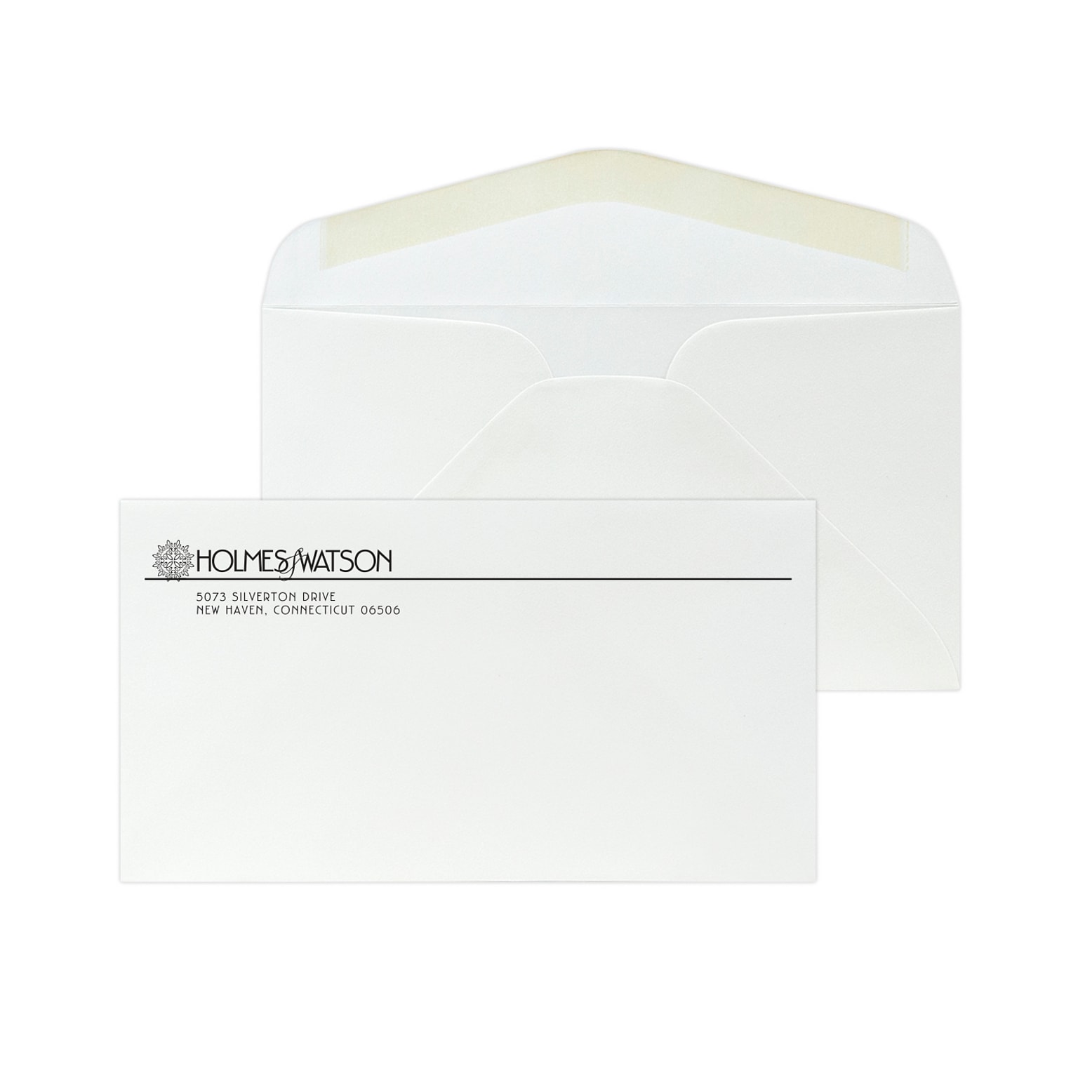 Custom #6-3/4 Standard Envelopes, 3 5/8 x 6 1/2, 24# White 25% Cotton Bond, 1 Standard Ink, 250 / Pack