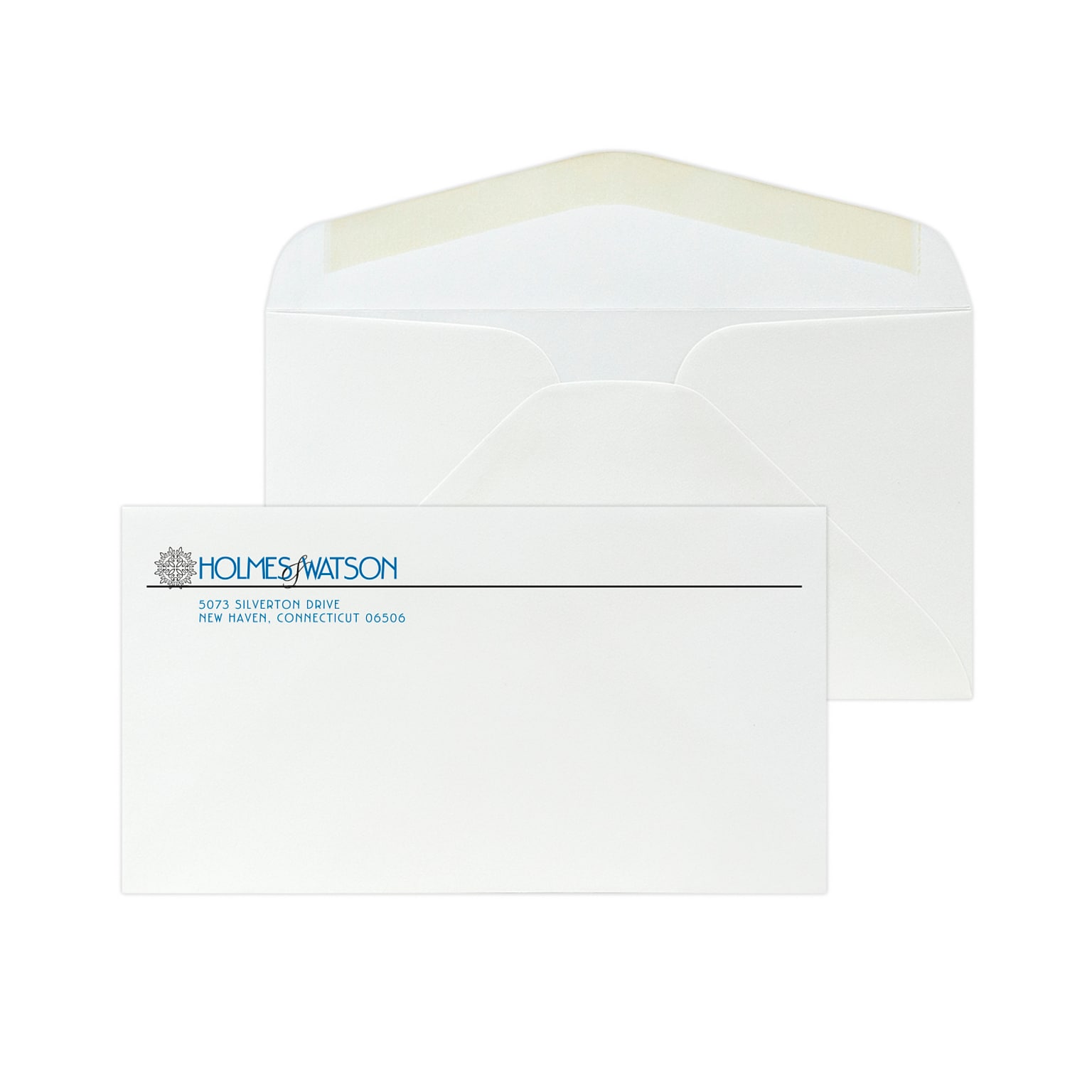 Custom #6-3/4 Standard Envelopes, 3 5/8 x 6 1/2, 24# White 25% Cotton Bond, 2 Standard Inks, 250 / Pack