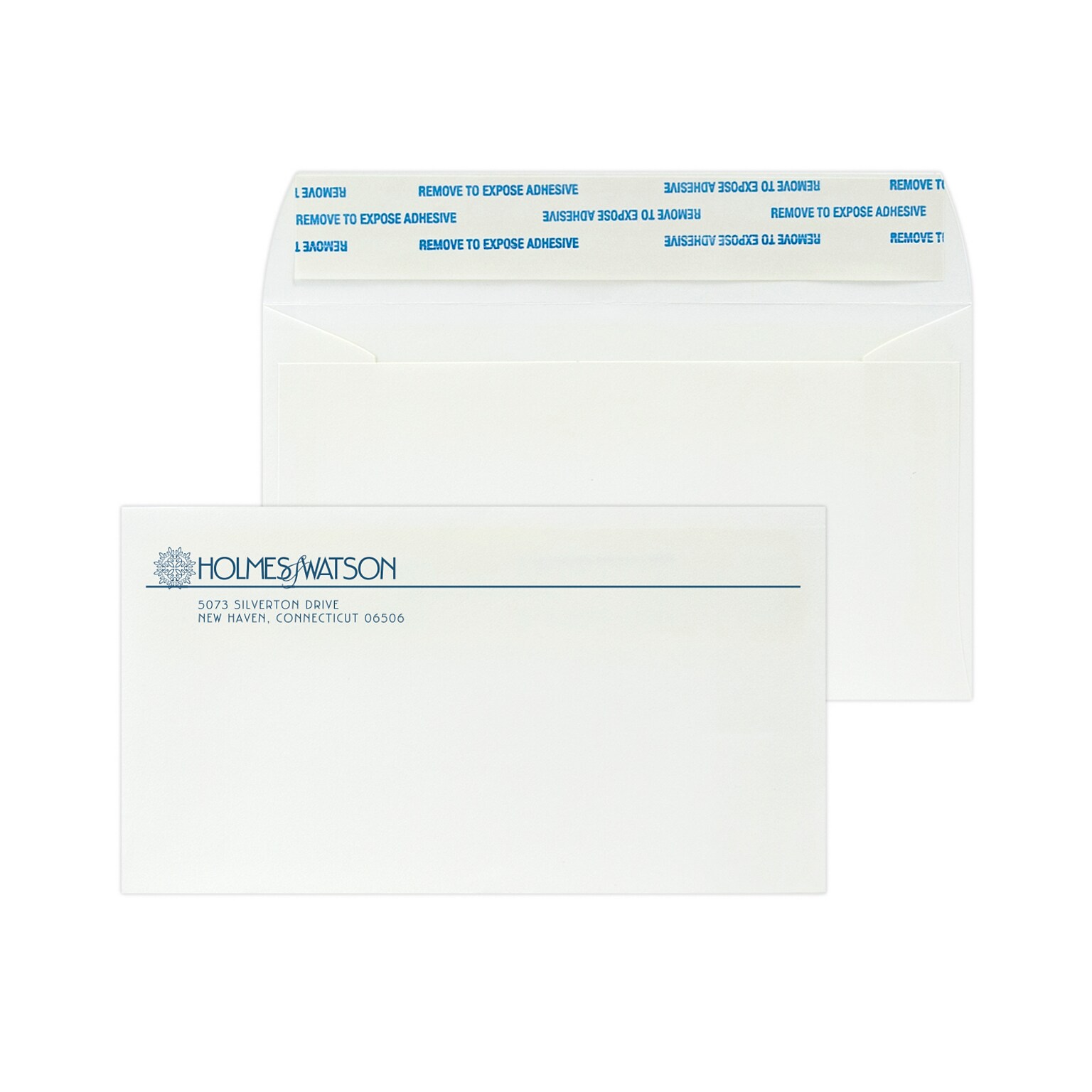Custom #6-3/4 Peel and Seal Envelopes, 3 5/8 x 6 1/2, 24# White 25% Cotton Bond, 1 Custom Ink, 250 / Pack