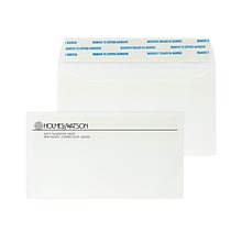 Custom #6-3/4 Peel and Seal Envelopes, 3 5/8 x 6 1/2, 24# White 25% Cotton Bond, 1 Standard Ink, 2