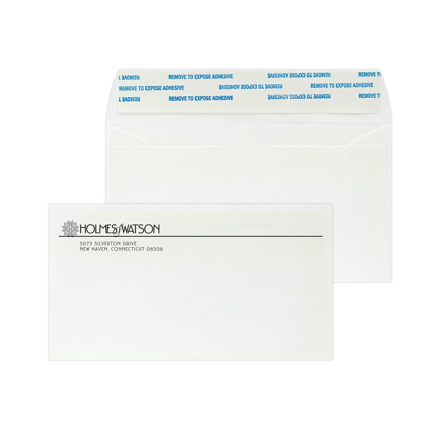 Custom #6-3/4 Peel and Seal Envelopes, 3 5/8 x 6 1/2, 24# White 25% Cotton Bond, 1 Standard Ink, 250 / Pack