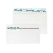 Custom #6-3/4 Peel and Seal Envelopes, 3 5/8 x 6 1/2, 24# White 25% Cotton Bond, 2 Standard Inks,