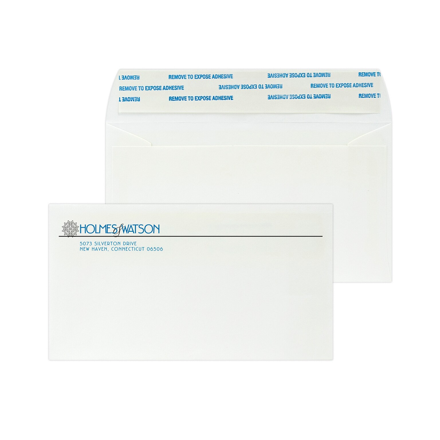 Custom #6-3/4 Peel and Seal Envelopes, 3 5/8 x 6 1/2, 24# White 25% Cotton Bond, 2 Standard Inks, 250 / Pack