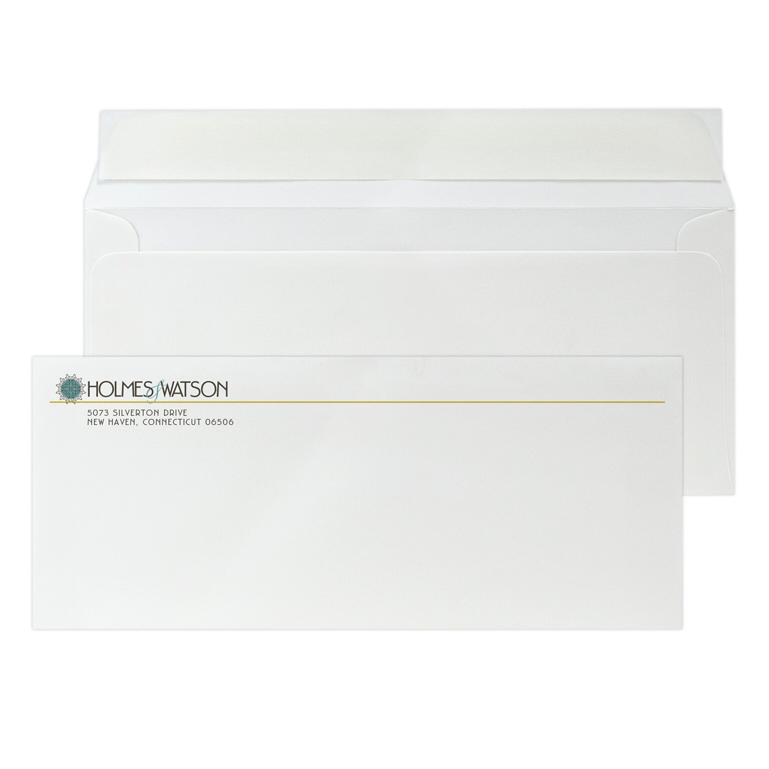 Custom Full Color #10 Peel and Seal Envelopes, 4 1/8 x 9 1/2, 24# White 25% Cotton Bond, 250 / Pack