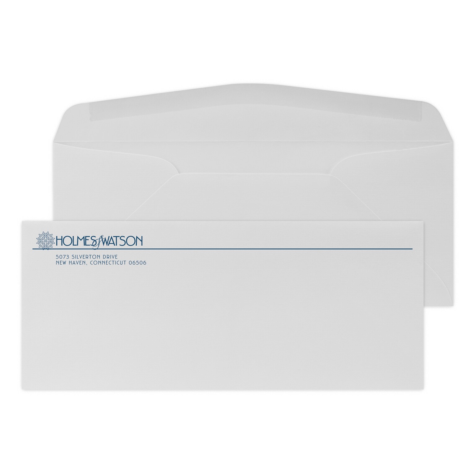 Custom #10 Stationery Envelopes, 4 1/8 x 9 1/2, 24# CLASSIC® LAID Antique Gray, 1 Custom Flat Ink, 250 / Pack