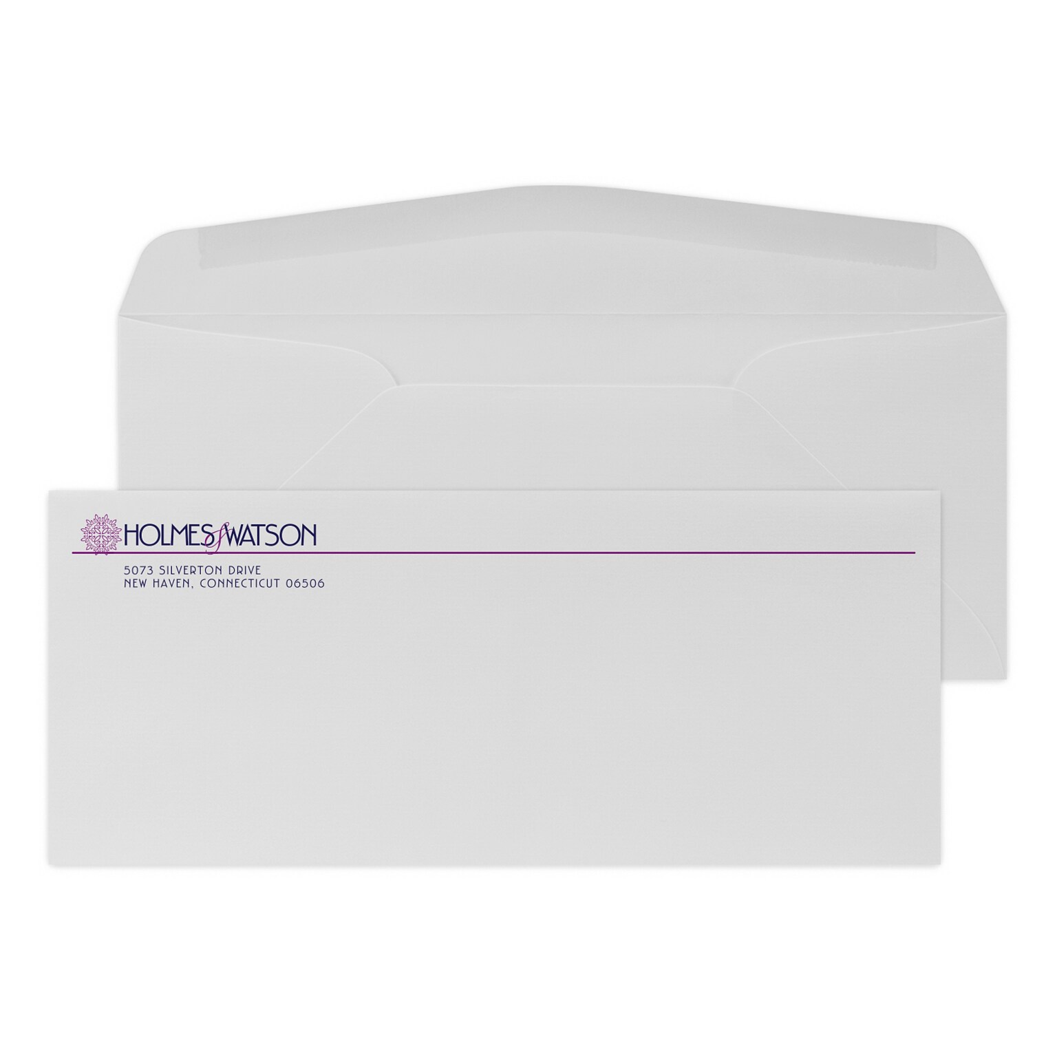 Custom #10 Stationery Envelopes, 4 1/8 x 9 1/2, 24# CLASSIC® LAID Antique Gray, 2 Custom Flat Inks, 250 / Pack