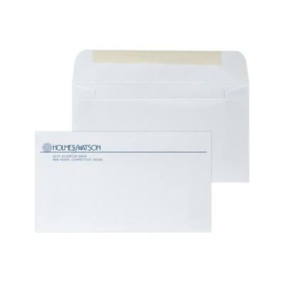 Custom #6-1/2 Standard Envelopes, 3 1/2 x 6 1/4, 24# White Wove, 1 Custom Ink, 250 / Pack