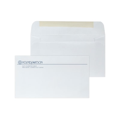 Custom #6-1/2 Standard Envelopes, 3 1/2 x 6 1/4, 24# White Wove, 1 Custom Ink, 250 / Pack