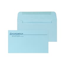 Custom #6-1/2 Standard Envelopes, 3 1/2 x 6 1/4, 24# Blue Wove, 1 Custom Ink, 250 / Pack