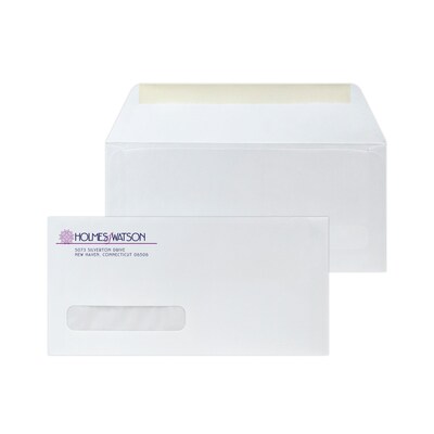 Custom 4-1/8 x 8-7/8 ADA Dental Claim Left Window Envelopes, 24# White Wove, 2 Custom Inks, 250 /