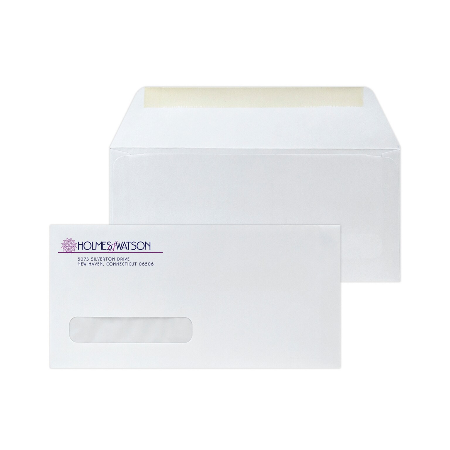 Custom 4-1/8 x 8-7/8 ADA Dental Claim Left Window Envelopes, 24# White Wove, 2 Custom Inks, 250 / Pack