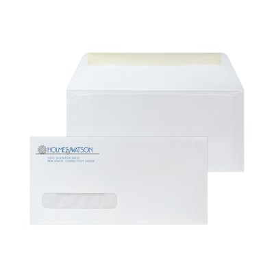 Custom 4-1/8 x 8-7/8 ADA Dental Claim Left Window Envelopes, 24# White Wove, 2 Standard Inks, 250