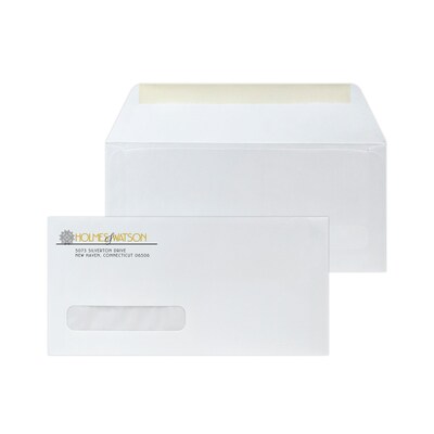 Custom 4-1/8 x 8-7/8 ADA Dental Claim Left Window Envelopes, 24# White Wove, 1 Standard and 1 Cust