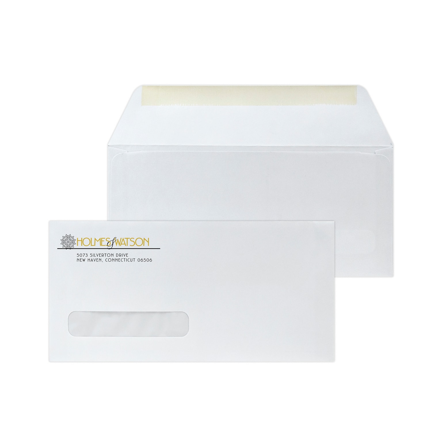 Custom 4-1/8 x 8-7/8 ADA Dental Claim Left Window Envelopes, 24# White Wove, 1 Standard and 1 Custom Inks, 250 / Pack