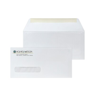 Custom Full Color 4-1/8 x 8-7/8 ADA Dental Claim Left Window Envelopes, 24# White Wove, 250 / Pack