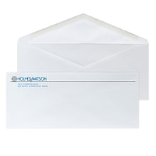 Custom #10 Envelopes with V-Flap, 4 1/4 x 9 1/2, 24# White Wove, 2 Standard Inks, 250 / Pack