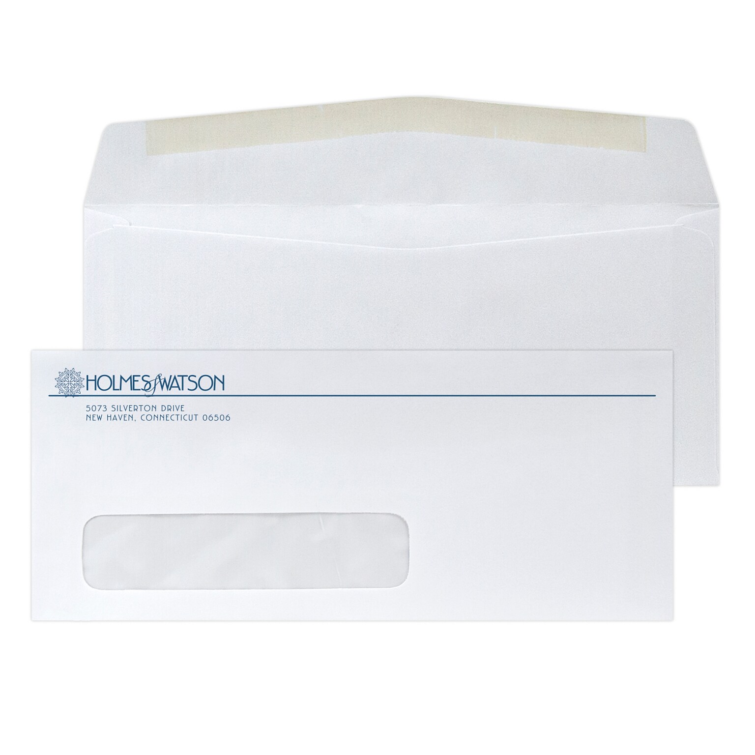 Custom #10 Window Envelopes, 4 1/8 x 9 1/2, 24# Grooved White, 1 Custom Ink, 250 / Pack